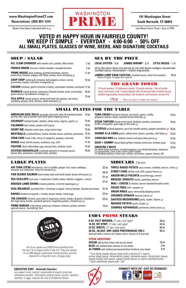 Washington Prime - Norwalk, CT menu_pic