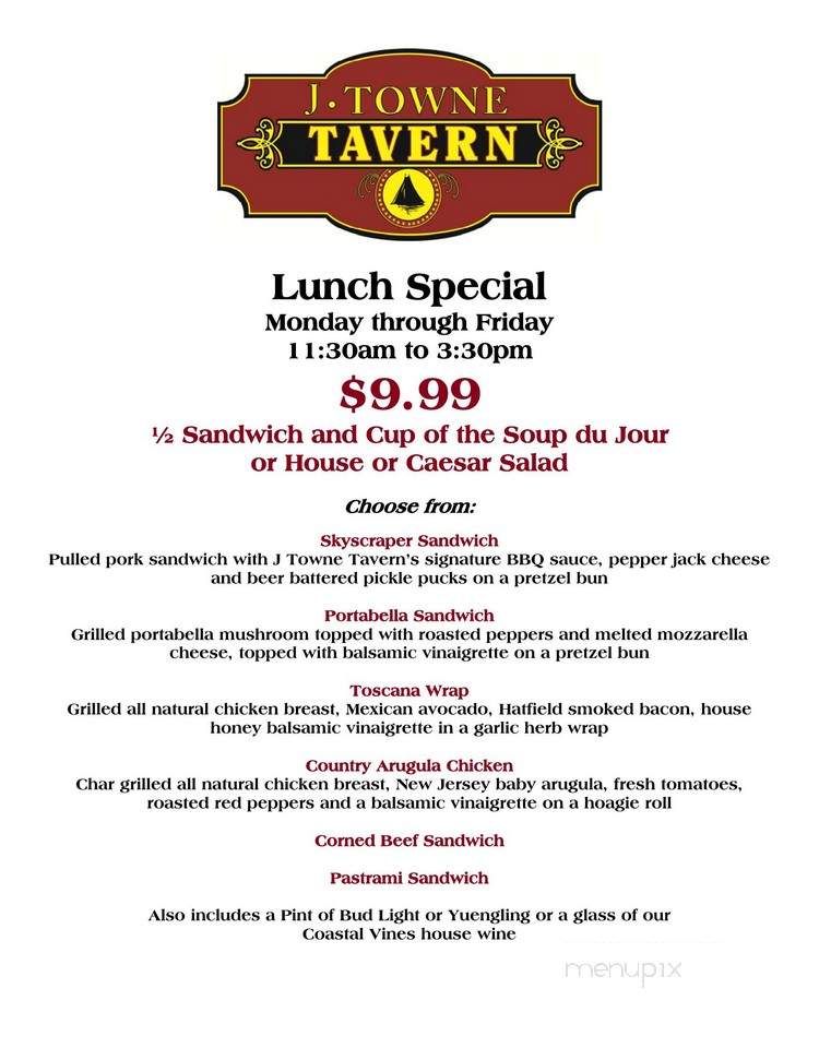 J-Towne Tavern - Jefferson, NJ menu_pic