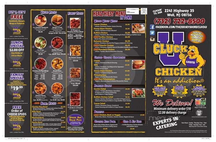 Cluck U Chicken - Wall Township, NJ menu_pic