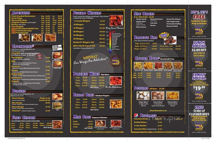 Cluck U Chicken - Wall Township, NJ menu_pic