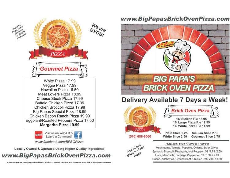 Big Papas Brick Oven Pizza - Scotrun, PA