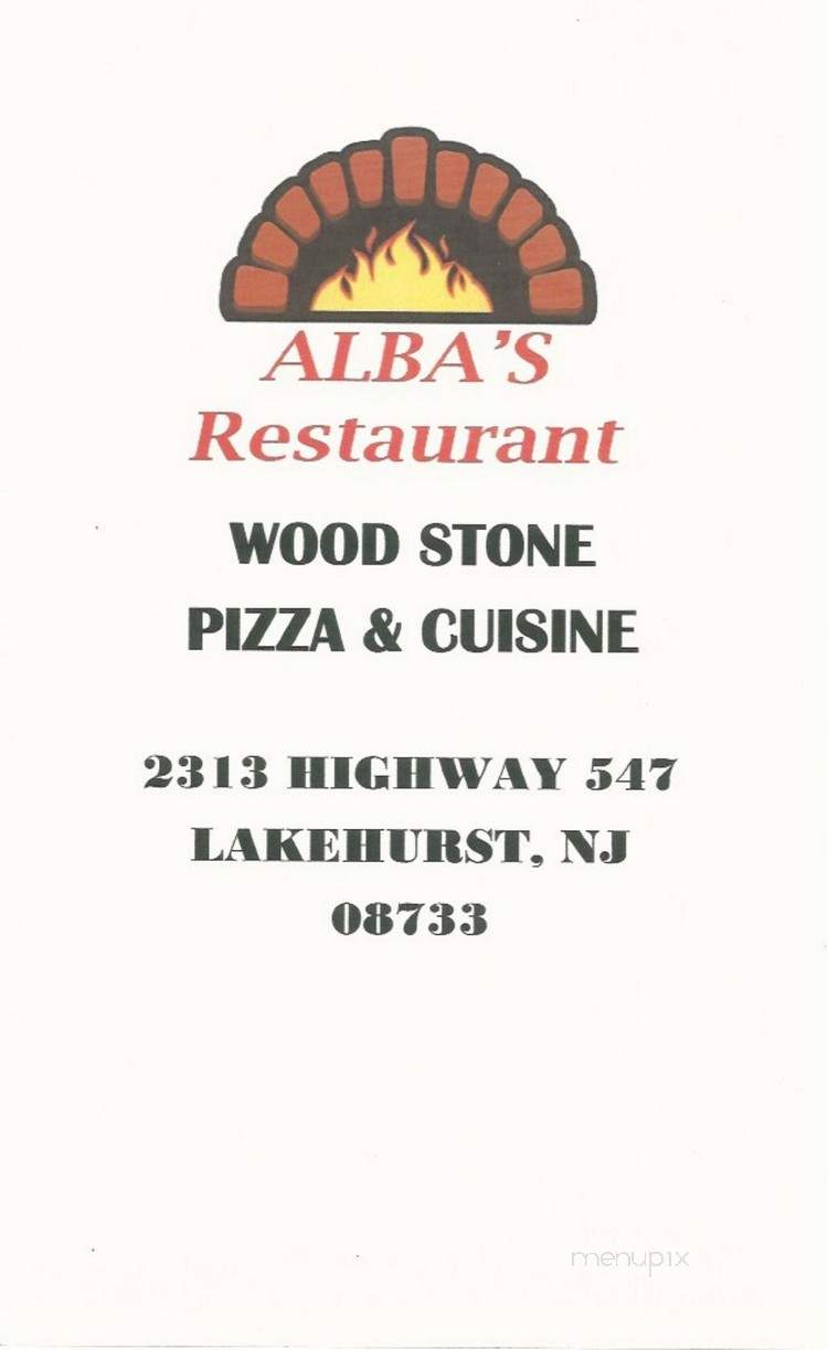 ALBAs Restaurant - Lakehurst, NJ menu_pic