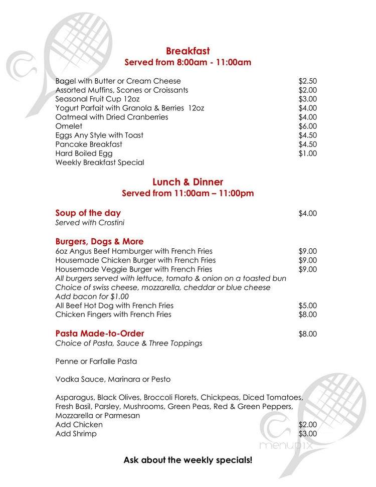 Courtside Cafe - New York, NY menu_pic