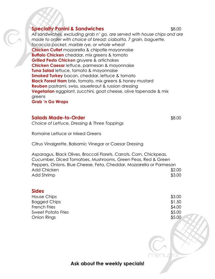Courtside Cafe - New York, NY menu_pic