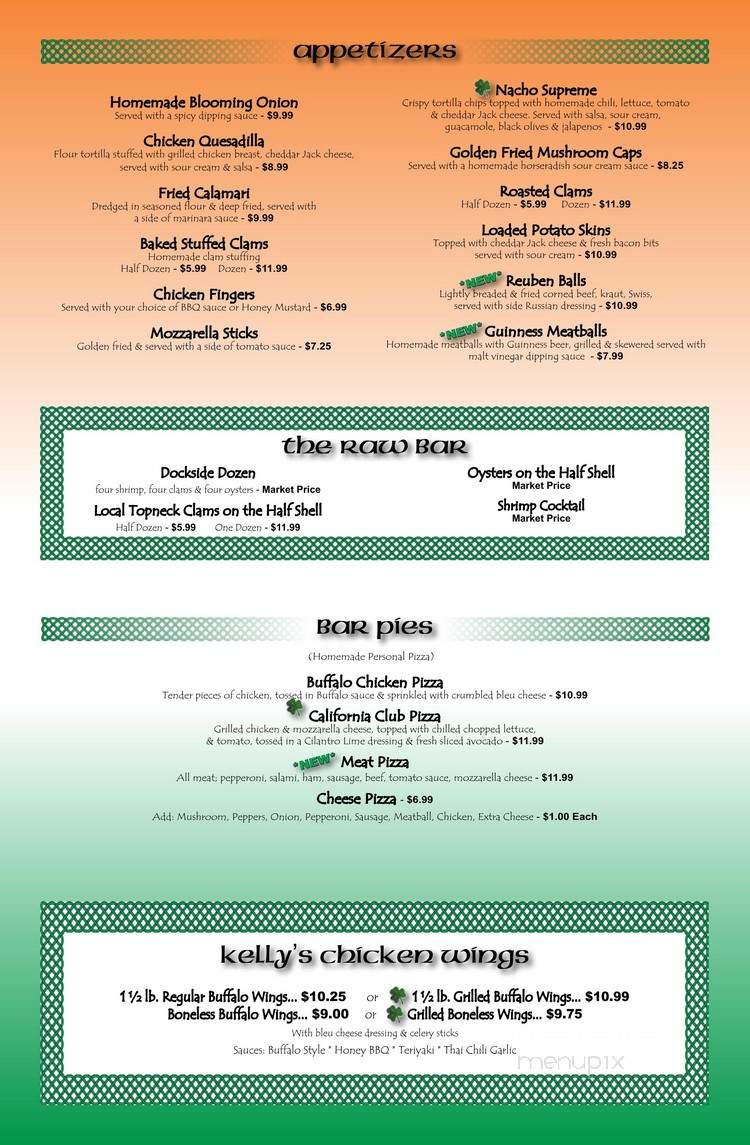 Kellys Tavern - Neptune City, NJ menu_pic