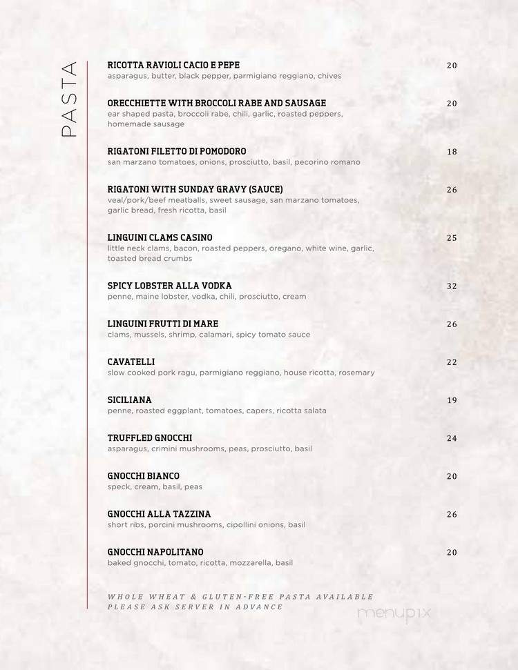 Tazzina - Ridgewood, NY menu_pic