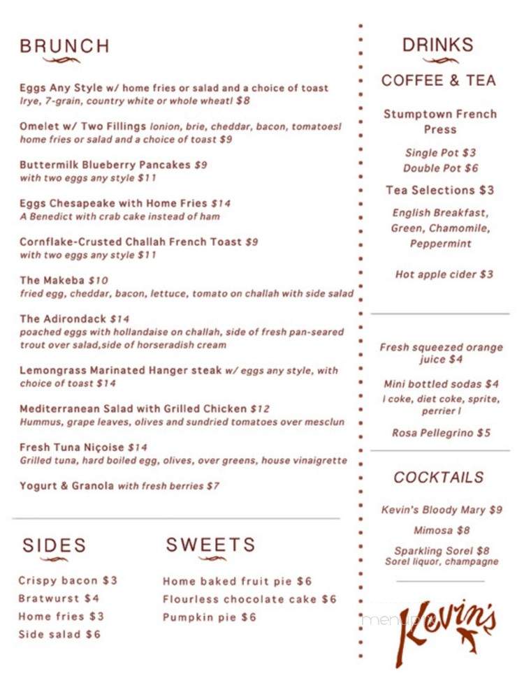 Little Eva's - New York, NY menu_pic