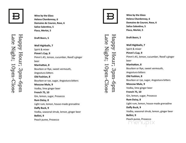 Bookstore Bar & Cafe - Seattle, WA menu_pic