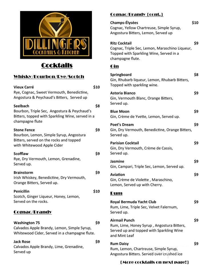 Dillinger's Cocktails and Kitchen - Olympia, WA