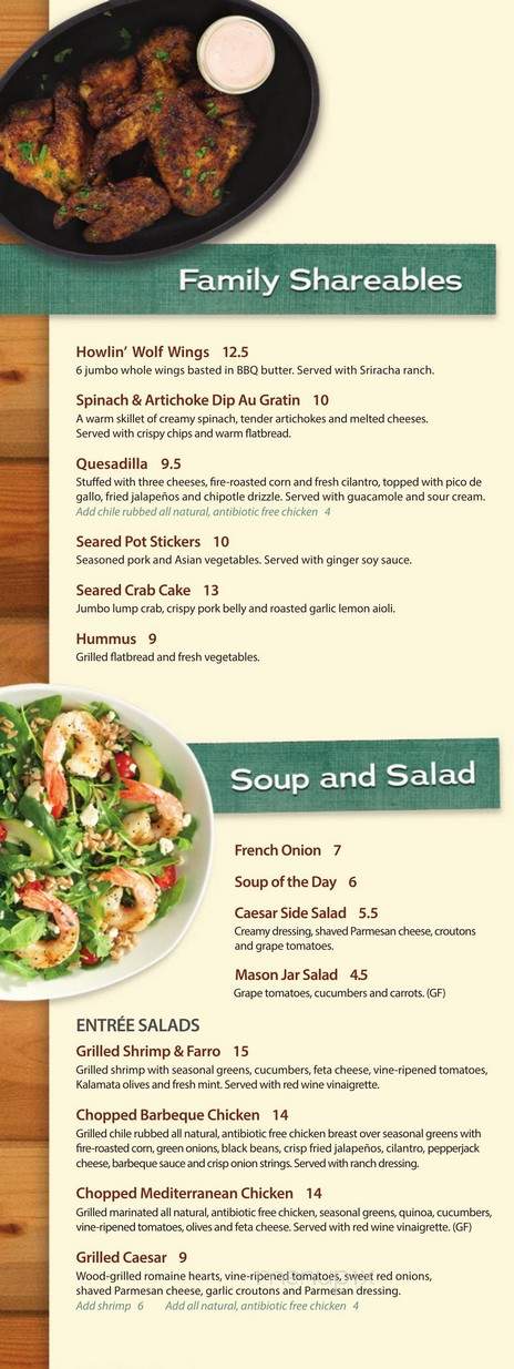 Camp Critter Bar & Grille - Centralia, WA menu_pic
