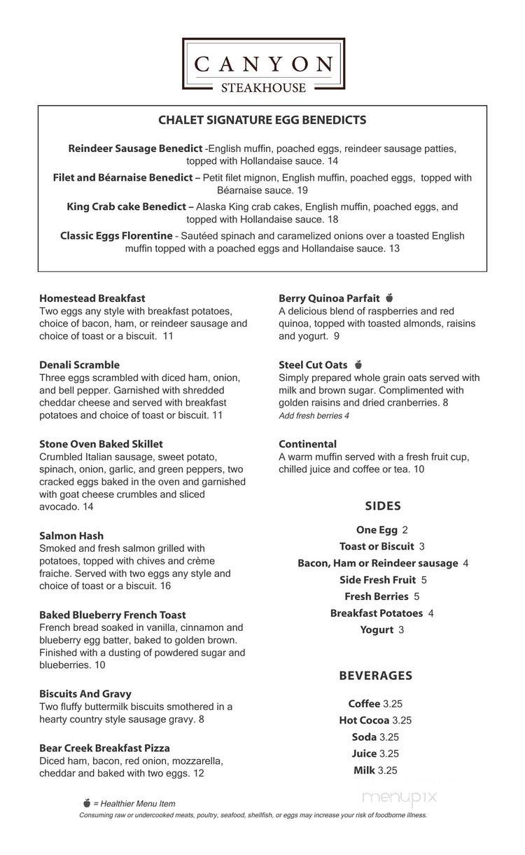 Nenana View Bar & Grille - Mckinley Park, AK menu_pic