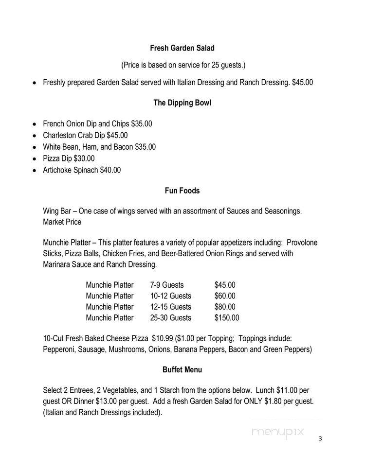 11th Frame Bar and Grille - Butler, PA menu_pic