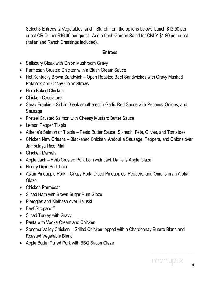 11th Frame Bar and Grille - Butler, PA menu_pic