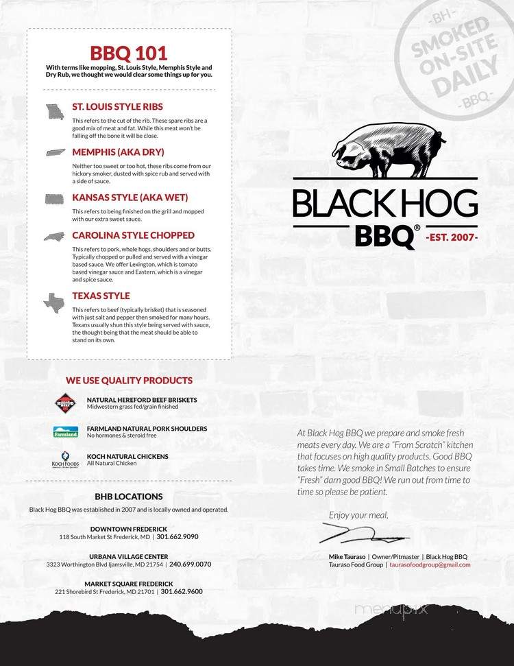 Black Hog BBQ - Frederick, MD
