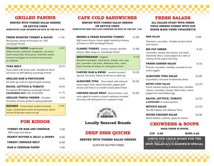 Sidewalk Cafe - Olympia, WA menu_pic