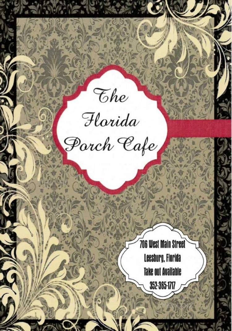 Florida Porch Cafe - Leesburg, FL menu_pic