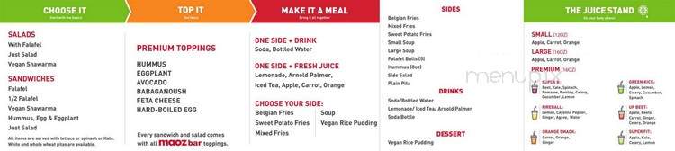 Maoz Falafel - Philadelphia, PA menu_pic