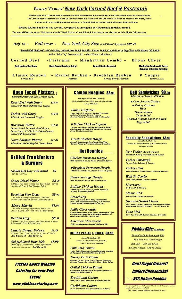 Pickles Catering - Longwood, FL menu_pic
