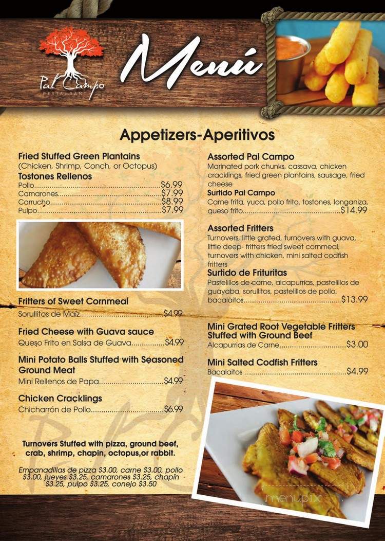 Pal Campo Restaurant - Orlando, FL menu_pic