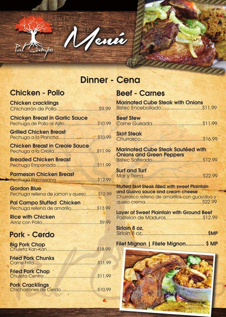 Pal Campo Restaurant - Orlando, FL menu_pic