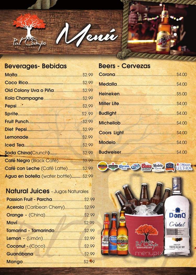 Pal Campo Restaurant - Orlando, FL menu_pic