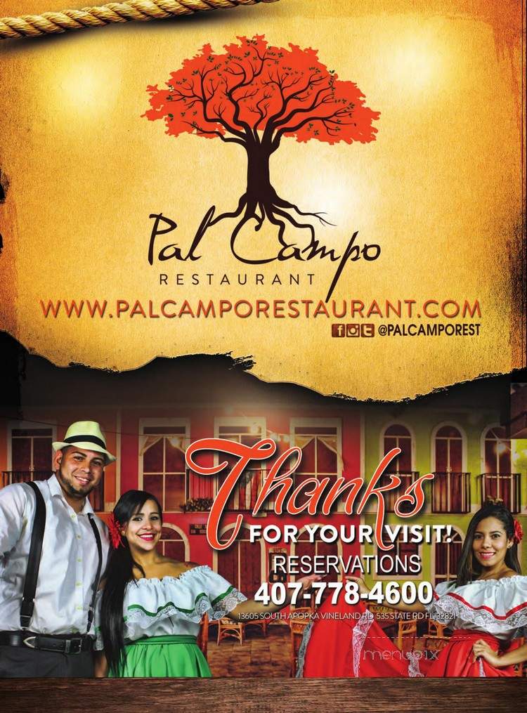 Pal Campo Restaurant - Orlando, FL menu_pic