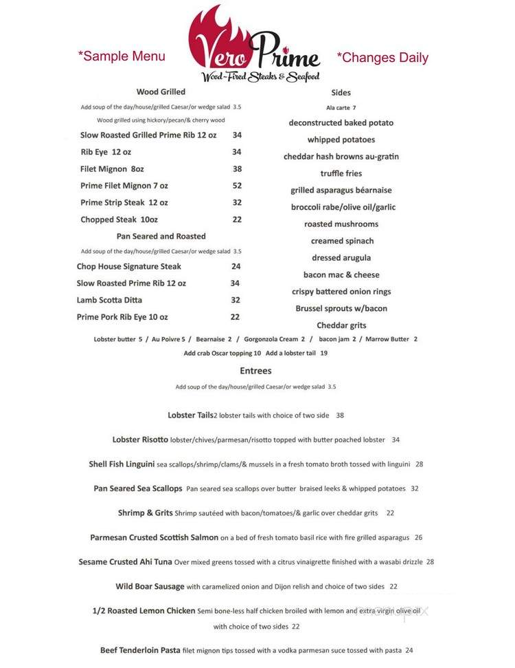 Vero Prime - Vero Beach, FL menu_pic