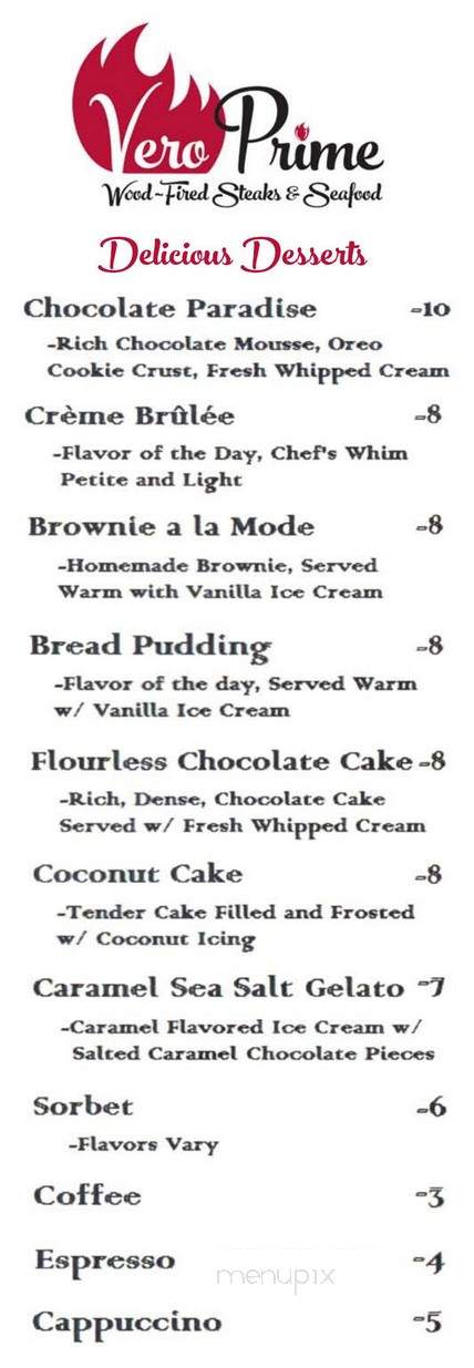 Vero Prime - Vero Beach, FL menu_pic