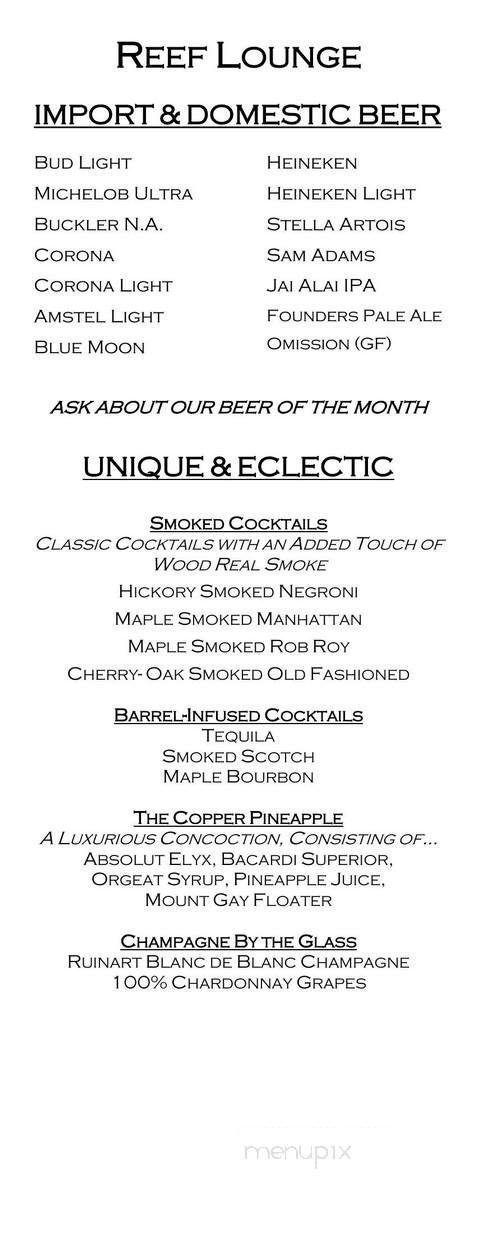 Gianni Ristorante - Key Largo, FL menu_pic