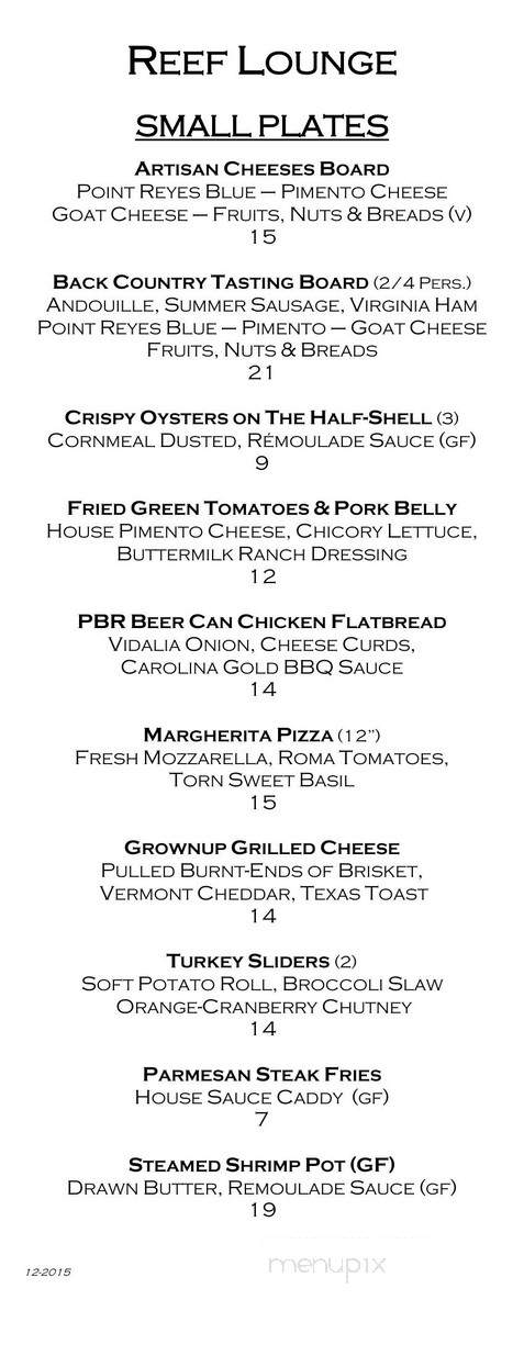 Gianni Ristorante - Key Largo, FL menu_pic