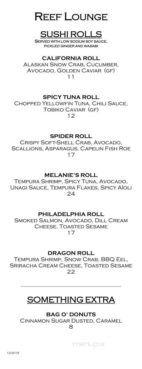 Gianni Ristorante - Key Largo, FL menu_pic