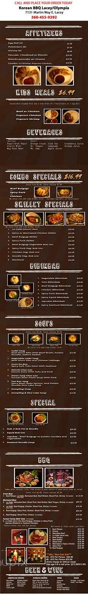 #1 Korean BBQ - Olympia, WA menu_pic