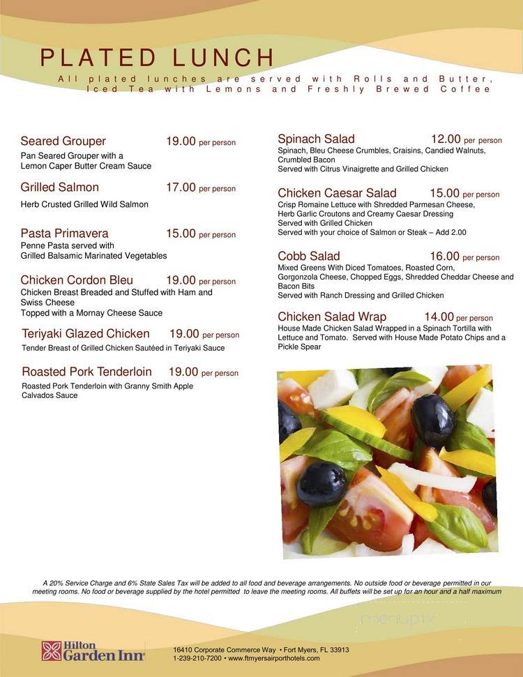 The Great American Grill - Fort Myers, FL menu_pic