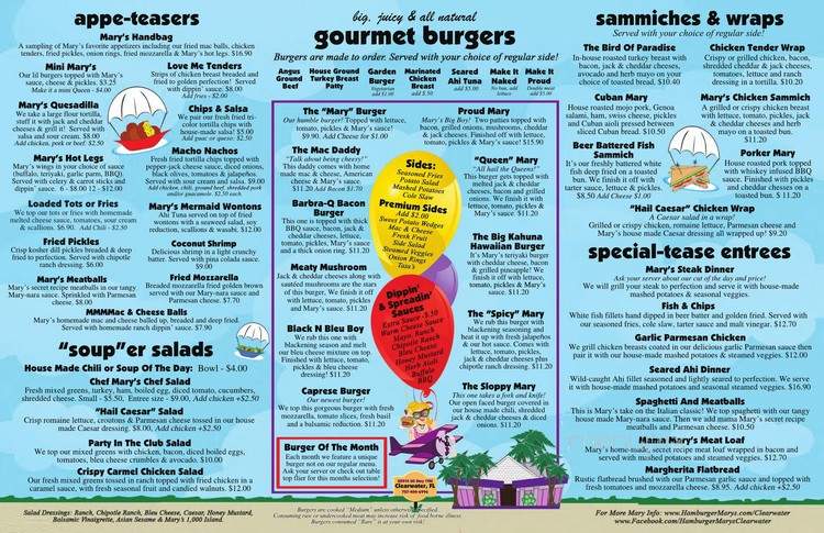 Hamburger Mary's - Clearwater, FL menu_pic
