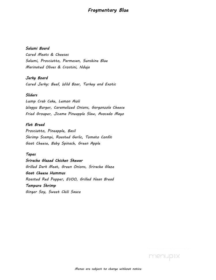 Restaurant 59 - Bowling Green, FL menu_pic