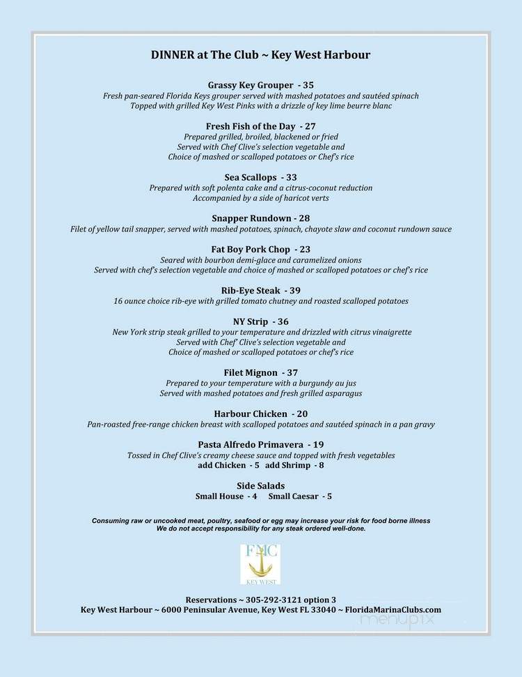 Naples Harbour - Naples, FL menu_pic