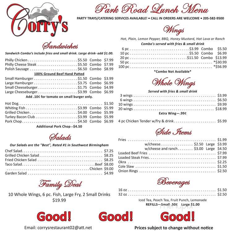 Corry's Restaurant - Pleasant Grove, AL
