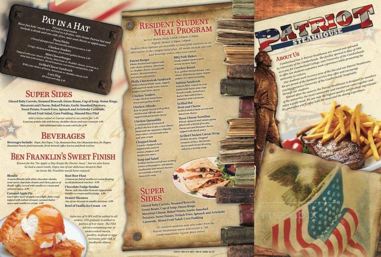 Patriot Steakhouse - Williamsburg, KY menu_pic