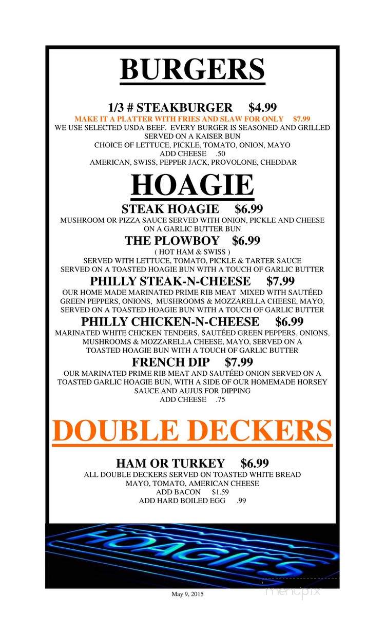 Lake Waynoka Restaurant - Sardinia, OH menu_pic