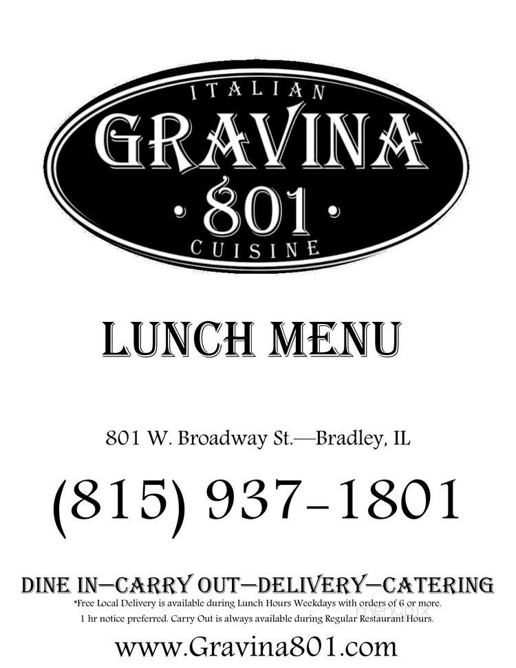 Gravina 801 - Bradley, IL menu_pic