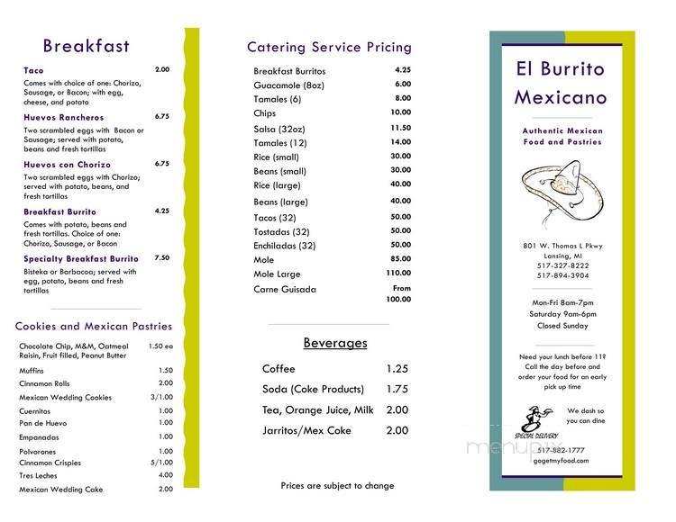 El Burrito Mexicano - Lansing, MI