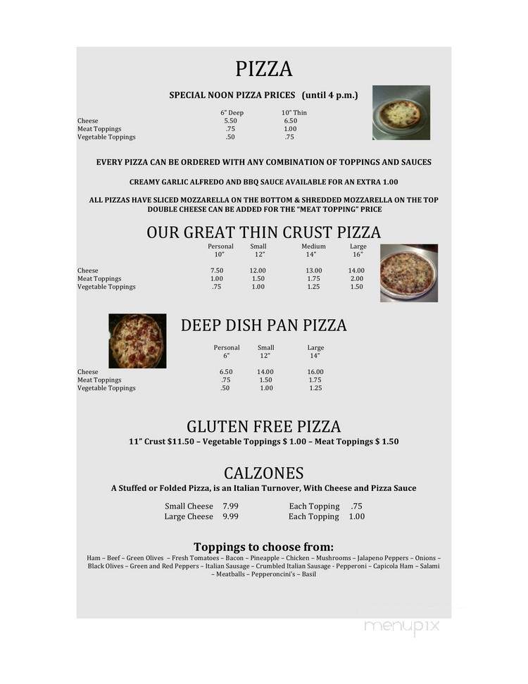 Maricio's in Barton - West Bend, WI menu_pic