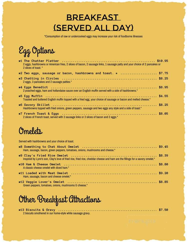 Lynn's Chatterbox Cafe - Eau Claire, WI menu_pic