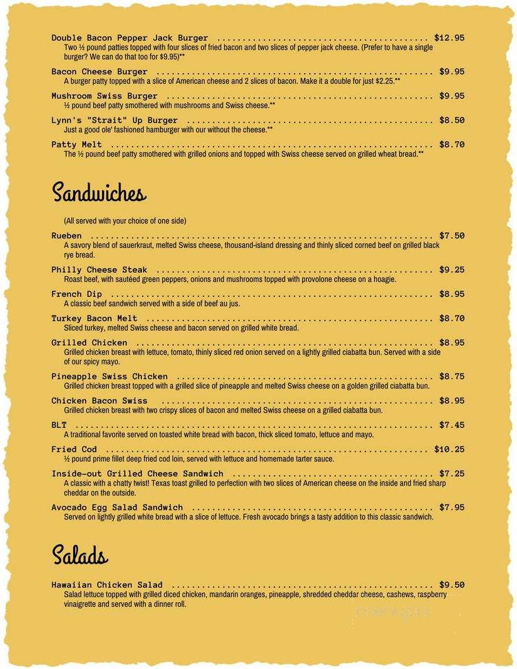 Lynn's Chatterbox Cafe - Eau Claire, WI menu_pic