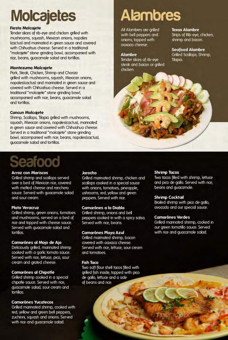 Fiesta Cancun Mexican Grill and Bar - Saint Paul, MN menu_pic