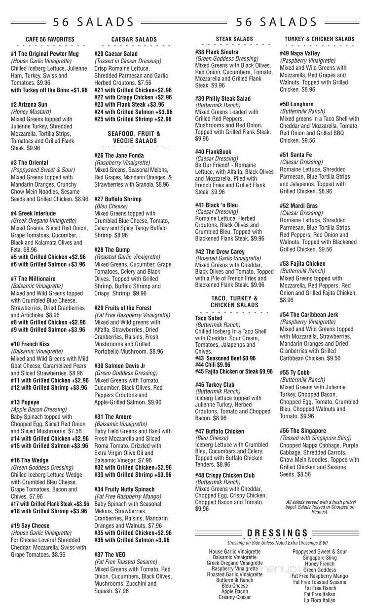 Cafe 56 - Cleveland, OH menu_pic