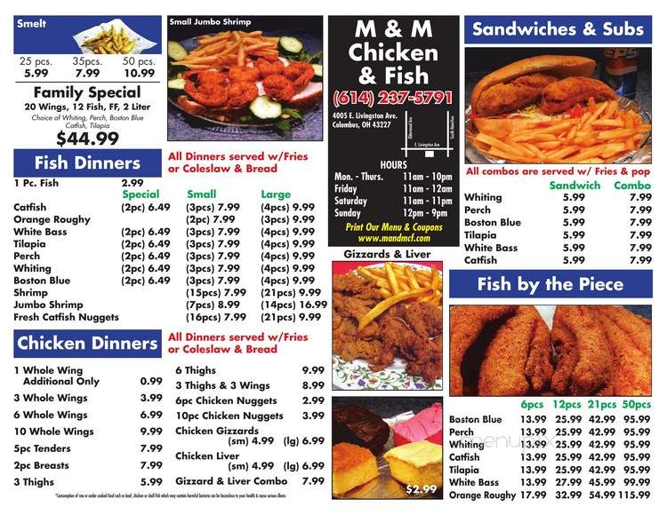 M menu columbus deals