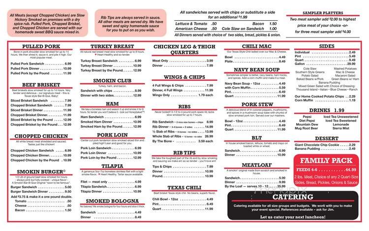 Smoking Bar-B-Que - Dayton, OH menu_pic