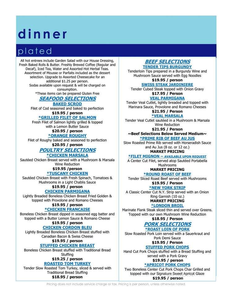 T J's Restaurant & Lounge - Youngstown, OH menu_pic