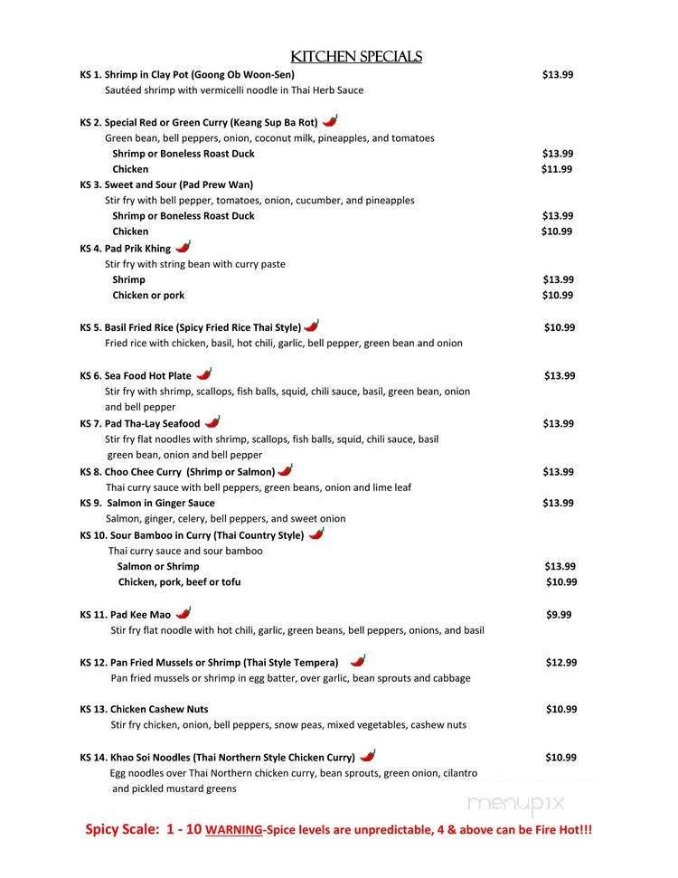 Thai Kitchen - Cleveland, OH menu_pic